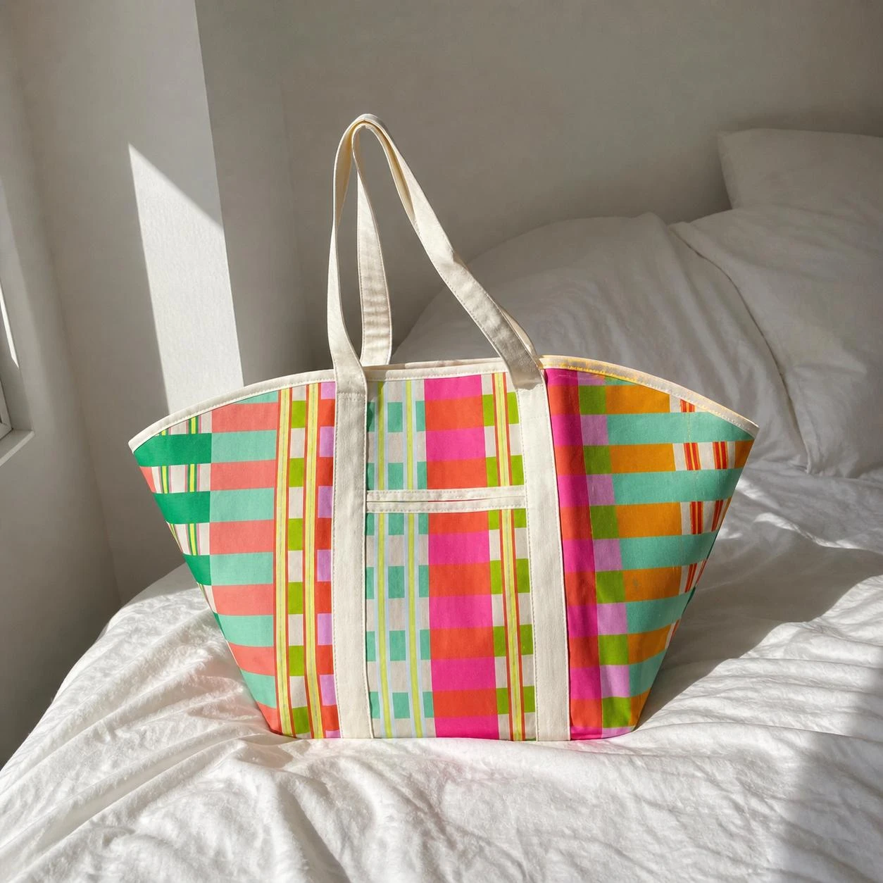 Bolsa de playa grande multicolor Shine On / Nueva